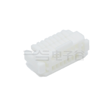Pitch 1.00mm 双排 带扣Housing 2×7Pin PA66 本色 HF