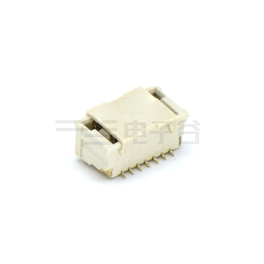 Pitch 1.00mm 直立式180°双排带扣SMT型Wafer 2×7Pin 本色 HF