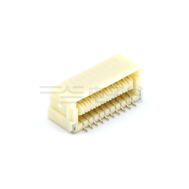 Pitch 1.00mm 90° 卧式双排带扣 SMT型 Wafer 2×10Pin 本色