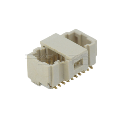 Pitch 1.00mm 直立式180°双排带扣SMT型Wafer 2×10Pin LCP 本色 HF
