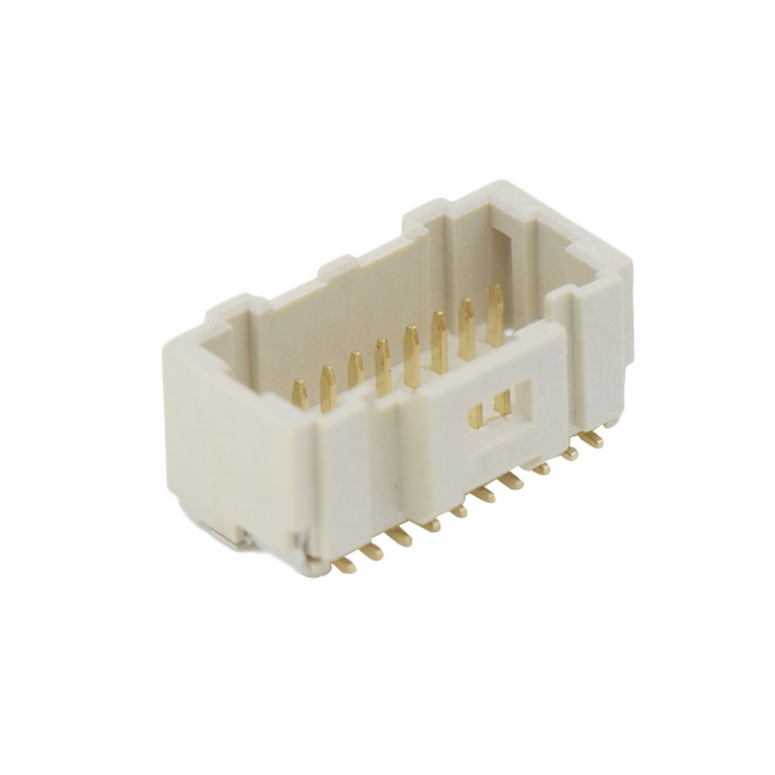 Pitch 1.00mm 直立式180°双排带扣SMT型Wafer 2×10Pin LCP 本色 HF