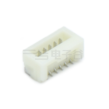 Pitch 1.0mm 直立式180º单排SMT型带扣 Wafer 11008系列 6Pin 本色 HF
