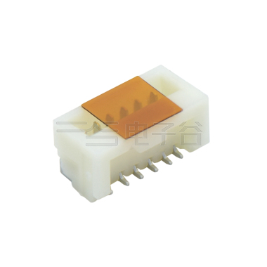 Pitch 1.0mm 直立式180°单排SMT型带扣 Wafer with Mylar 6Pin HF