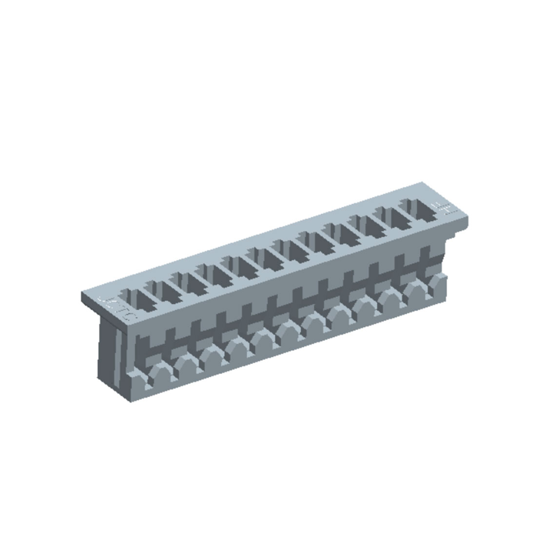 Pitch 1.25mm Housing 不带凸 12Pin 本色
