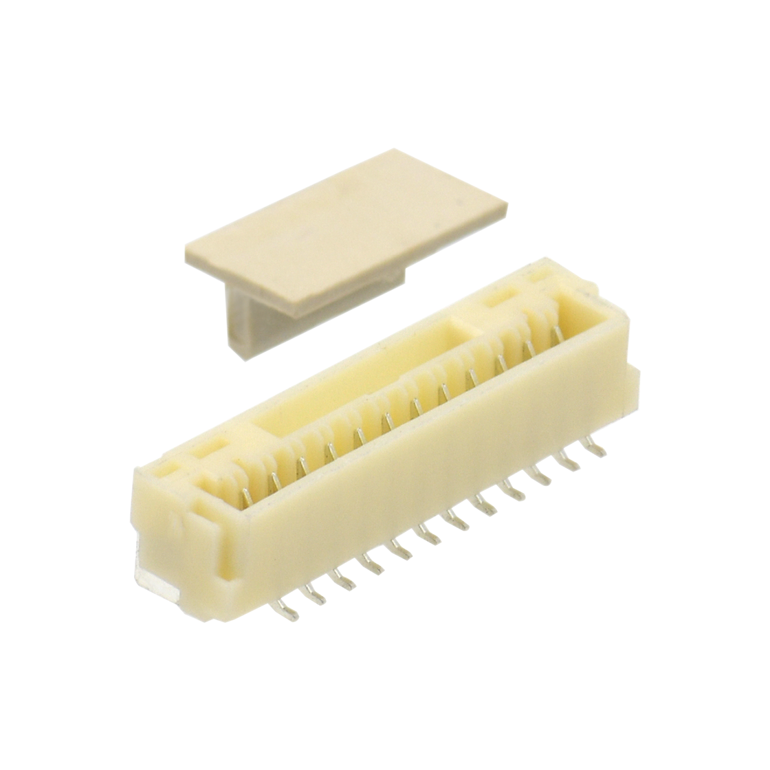 Pitch 1.25mm 单排SMT型 带锁扣镀亮锡 Wafer 12Pin 本色
