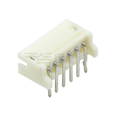 Pitch 1.5mm 卧式90º单排DIP型打外K Wafer 6Pin 本色