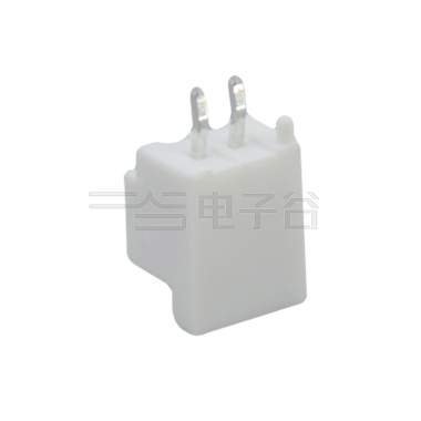 Pitch 2.00mm 180°单排带扣带柱 DIP型 Wafer 2Pin 本色 HF