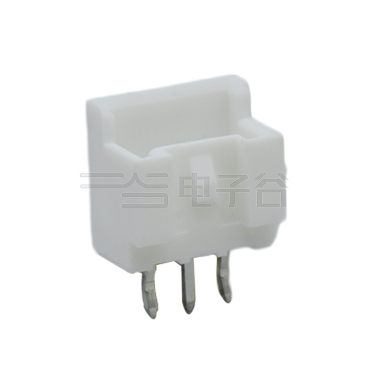 Pitch 2.00mm 180°单排带扣带柱 DIP型 Wafer 3Pin 本色 HF