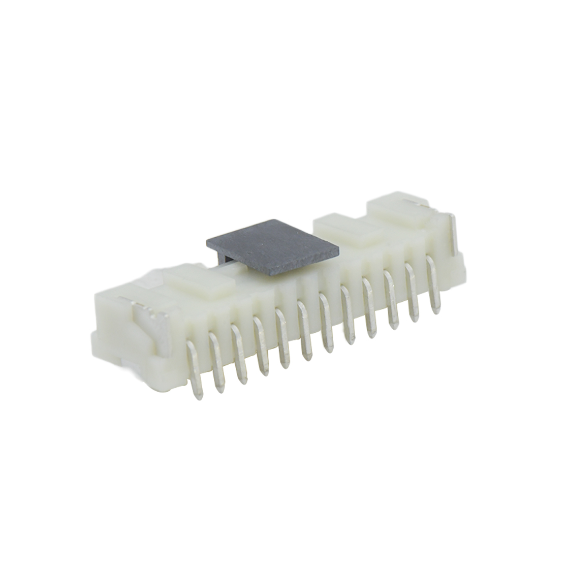 Pitch 2.00mm 180°直立式单排带扣SMT型 Wafer 12Pin 本色 HF