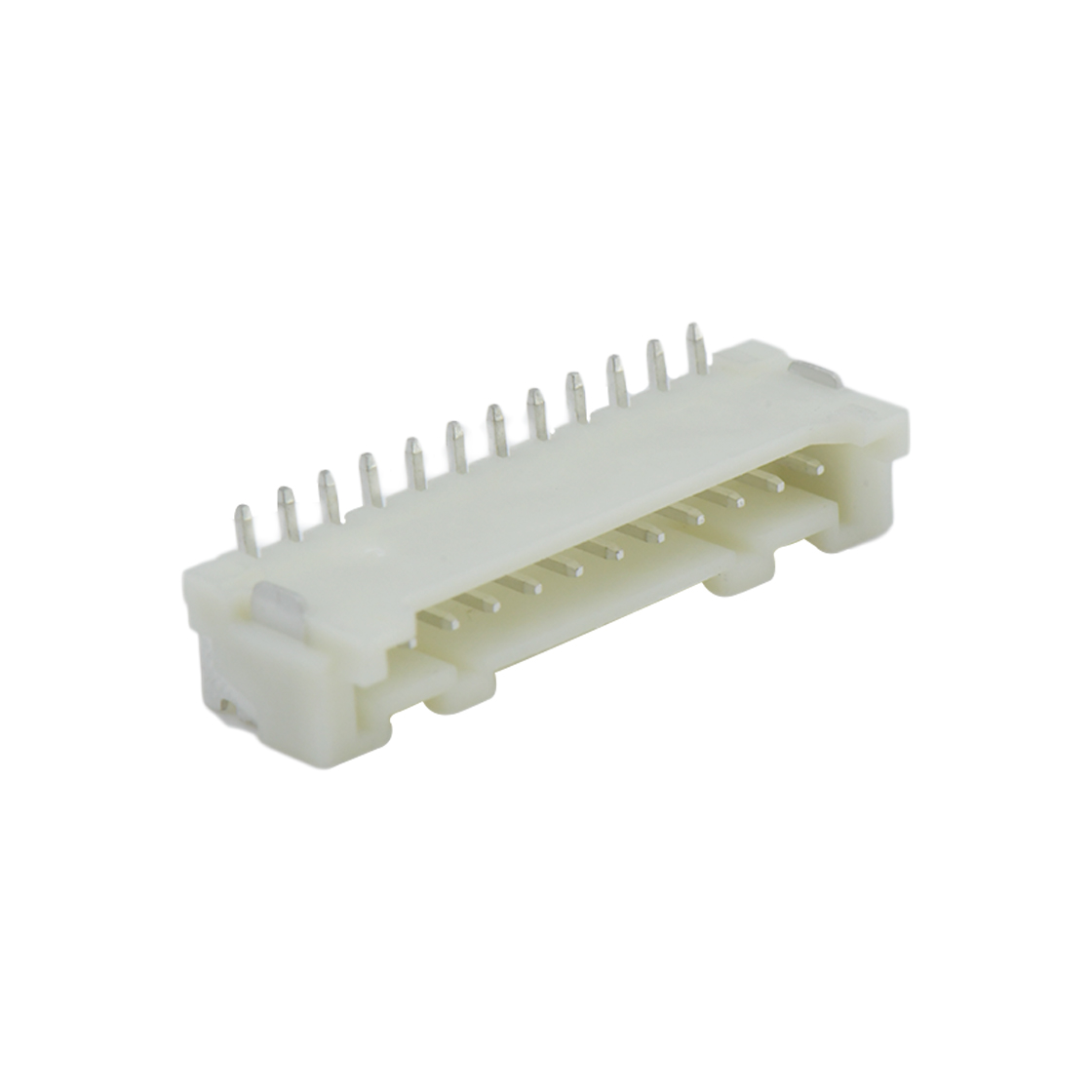 Pitch 2.00mm 180°直立式单排带扣SMT型 Wafer 12Pin 本色 HF