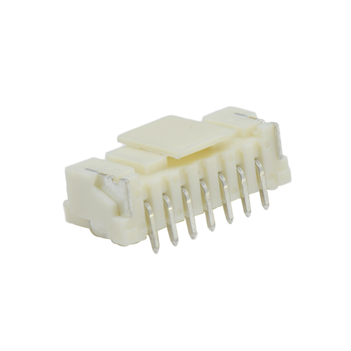 Pitch 2.00mm 180°直立式单排带扣SMT型 Wafer 7Pin 本色 HF