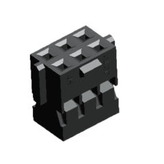 Pitch 2.00mm 双排两侧防呆带卡点Housing