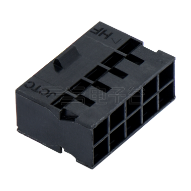 Pitch 2.00mm 双排带卡点Housing 2×5Pin 黑色