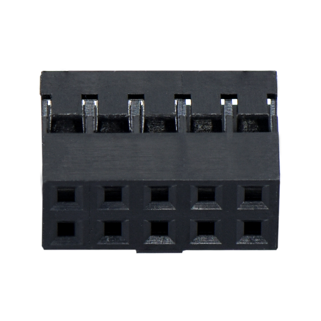 Pitch 2.00mm 双排带卡点Housing 2×5Pin 黑色