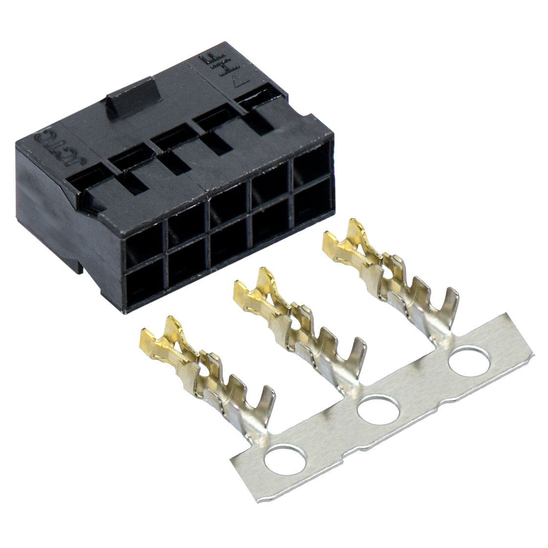 Pitch 2.00mm 双排带卡点Housing 2×5Pin 黑色