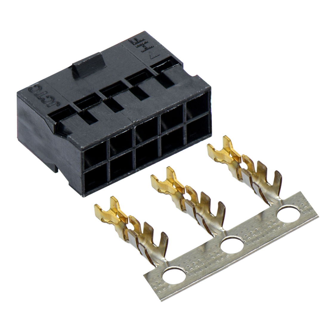 Pitch 2.00mm 双排带卡点Housing 2×5Pin 黑色