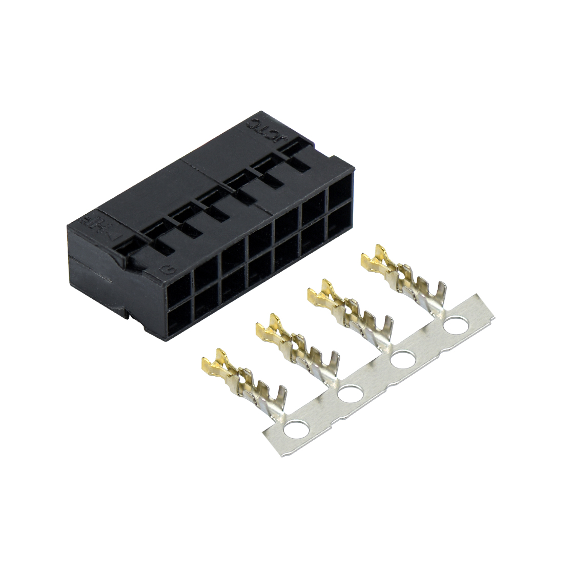 Pitch 2.00mm 双排 Housing 塞12P 2×7Pin 黑色 HF