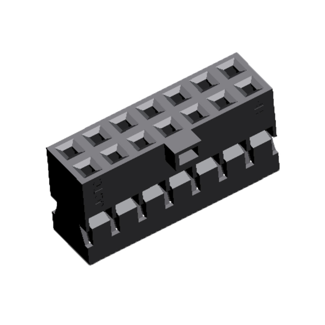 Pitch 2.00mm 双排Housing/带凸台防呆/反向