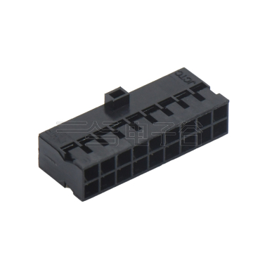 Pitch 2.00mm 双排带凸台Housing 2×9Pin 黑色 HF
