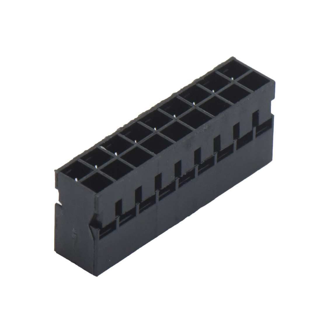 Pitch 2.00mm 双排带凸台Housing 2×9Pin 黑色 HF