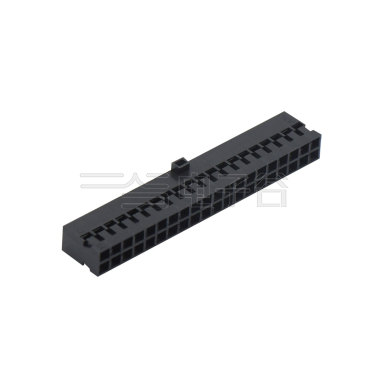 Pitch 2.00mm 双排带凸台Housing 2X20Pin 黑色
