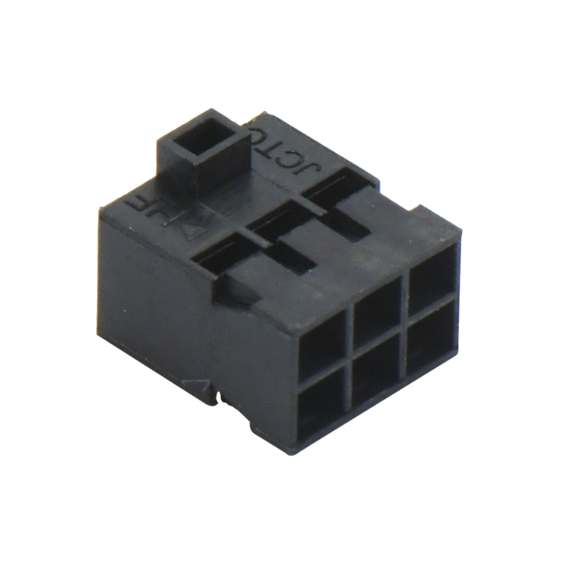 Pitch 2.00 mm 双排带凸台Housing 2X3Pin 黑色
