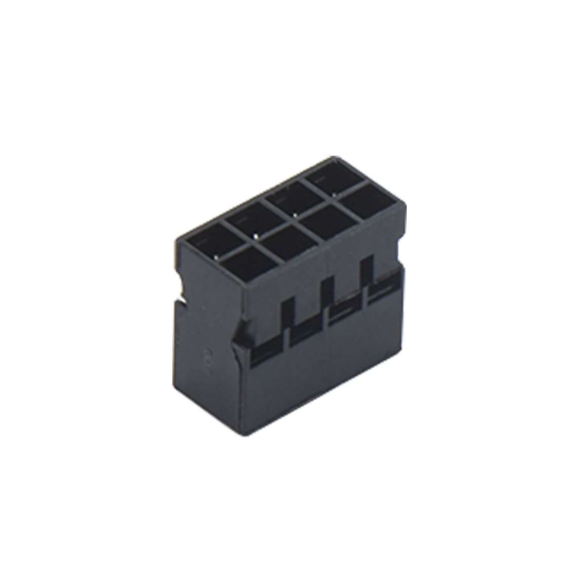 Pitch 2.00mm 双排带凸台Housing 2X4Pin 黑色