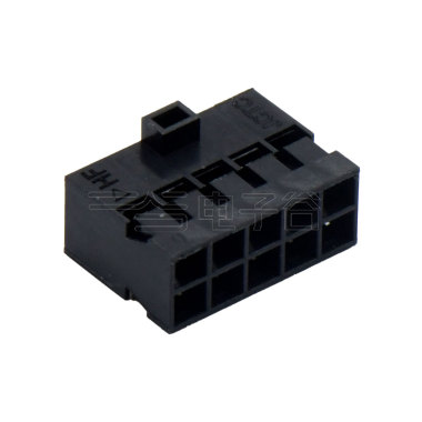 Pitch 2.00mm 双排带凸台Housing 2X5Pin 黑色