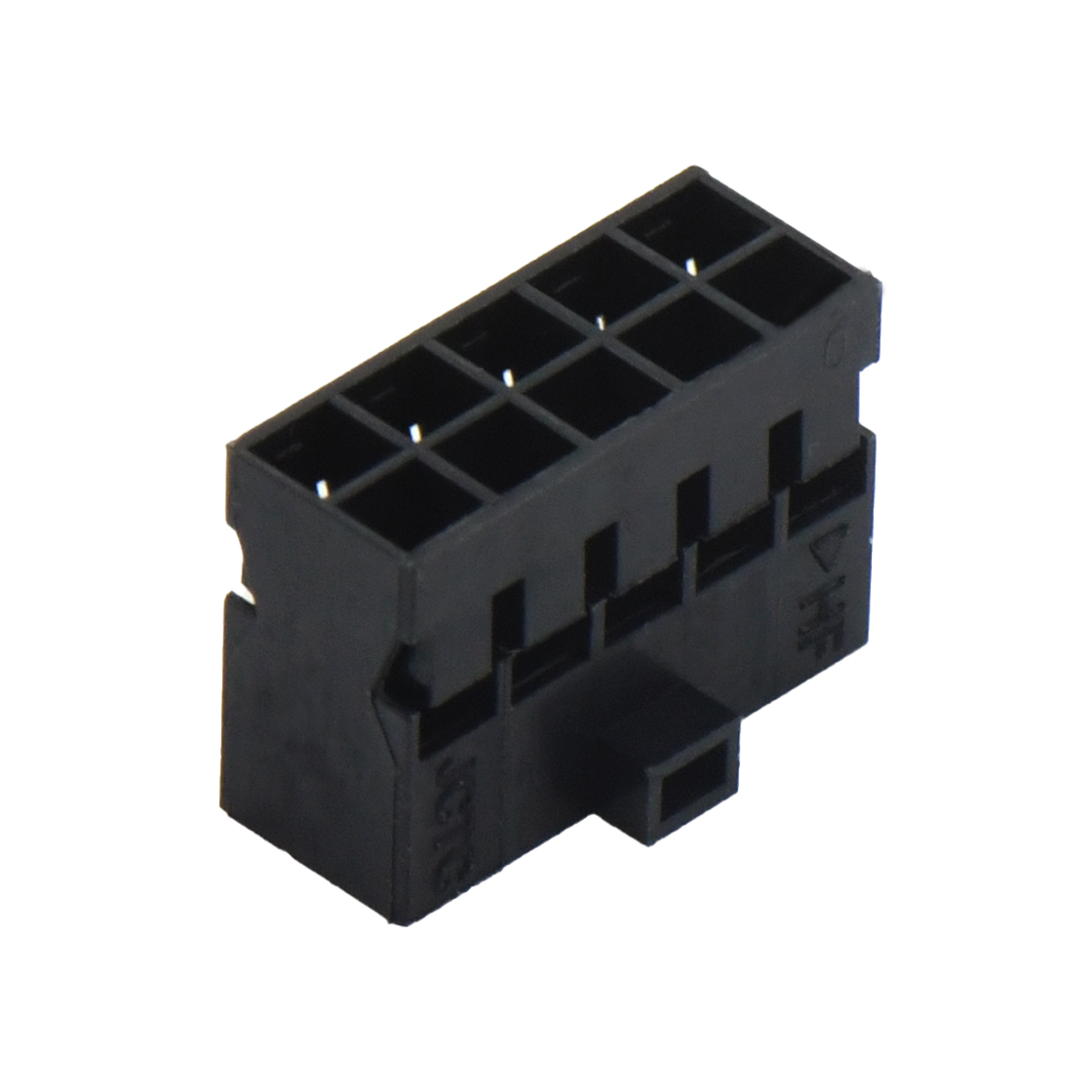 Pitch 2.00mm 双排带凸台Housing 2X5Pin 黑色