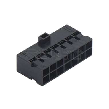 Pitch 2.00 mm 双排带凸台Housing 2X7Pin 黑色