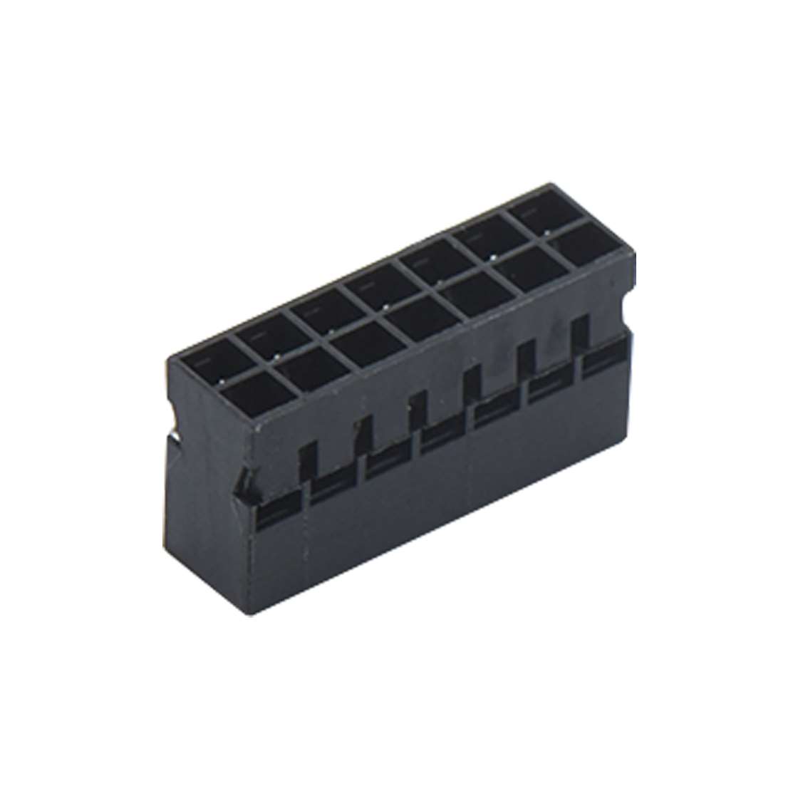 Pitch 2.00 mm 双排带凸台Housing 2X7Pin 黑色