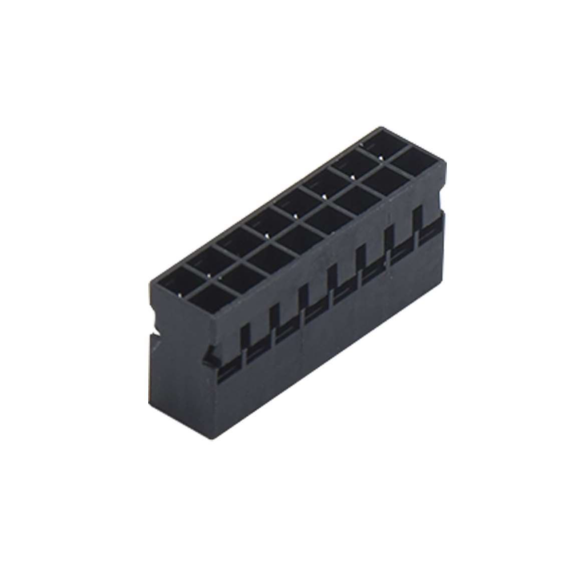Pitch 2.00mm 双排带凸台Housing 2X8Pin 黑色