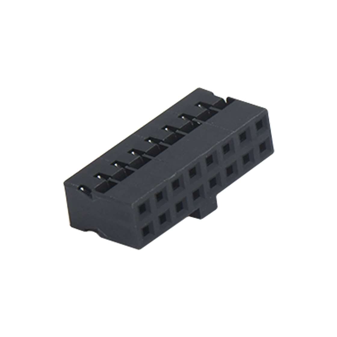 Pitch 2.00mm 双排带凸台Housing 2X8Pin 黑色