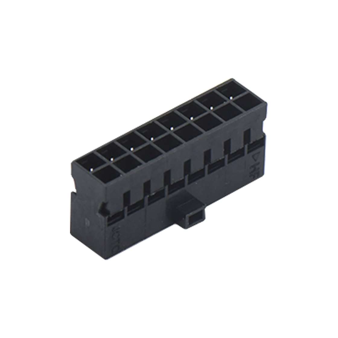 Pitch 2.00mm 双排带凸台Housing 2X8Pin 黑色