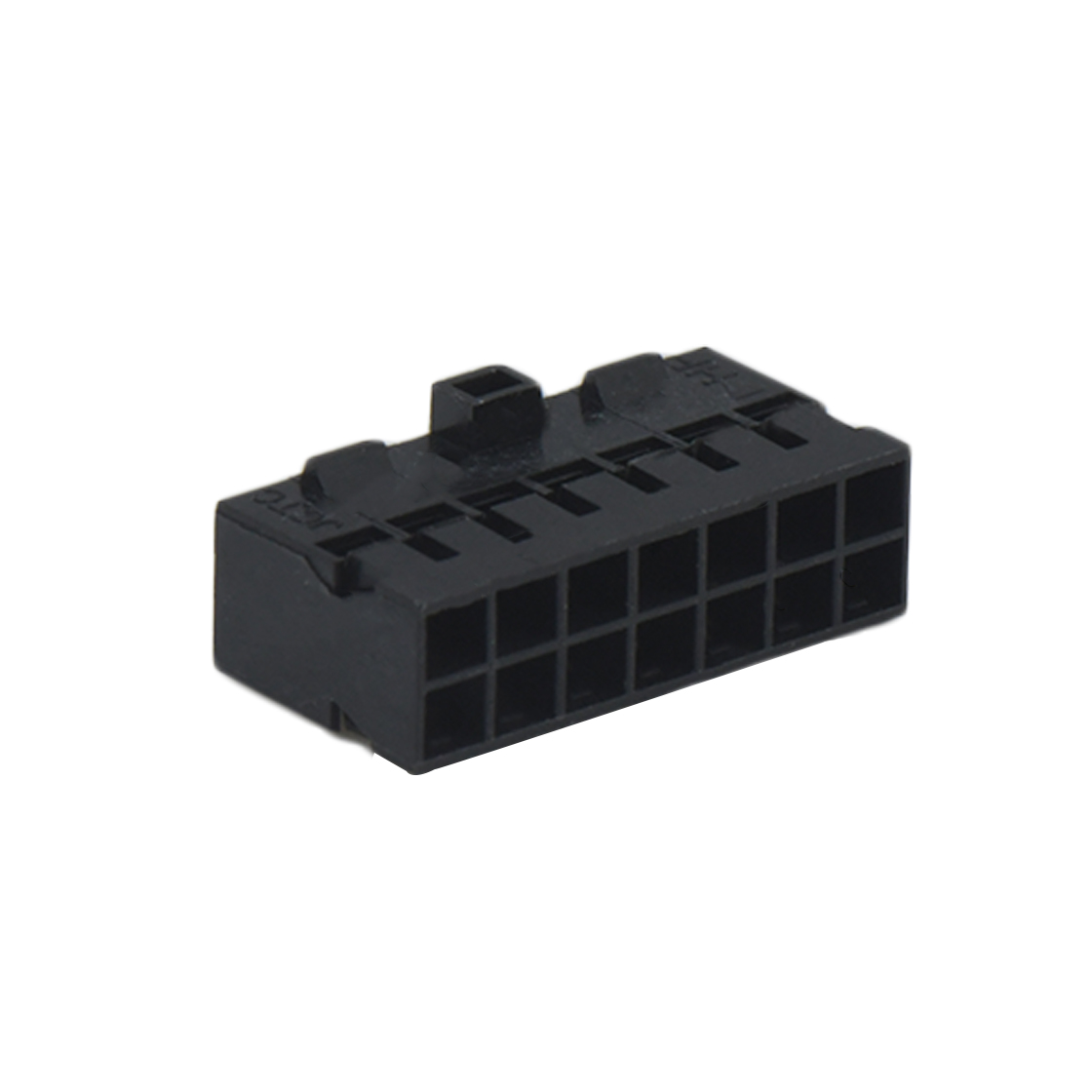 Pitch 2.00mm 双排Housing/带凸台防呆/带卡点 2×7Pin 黑色