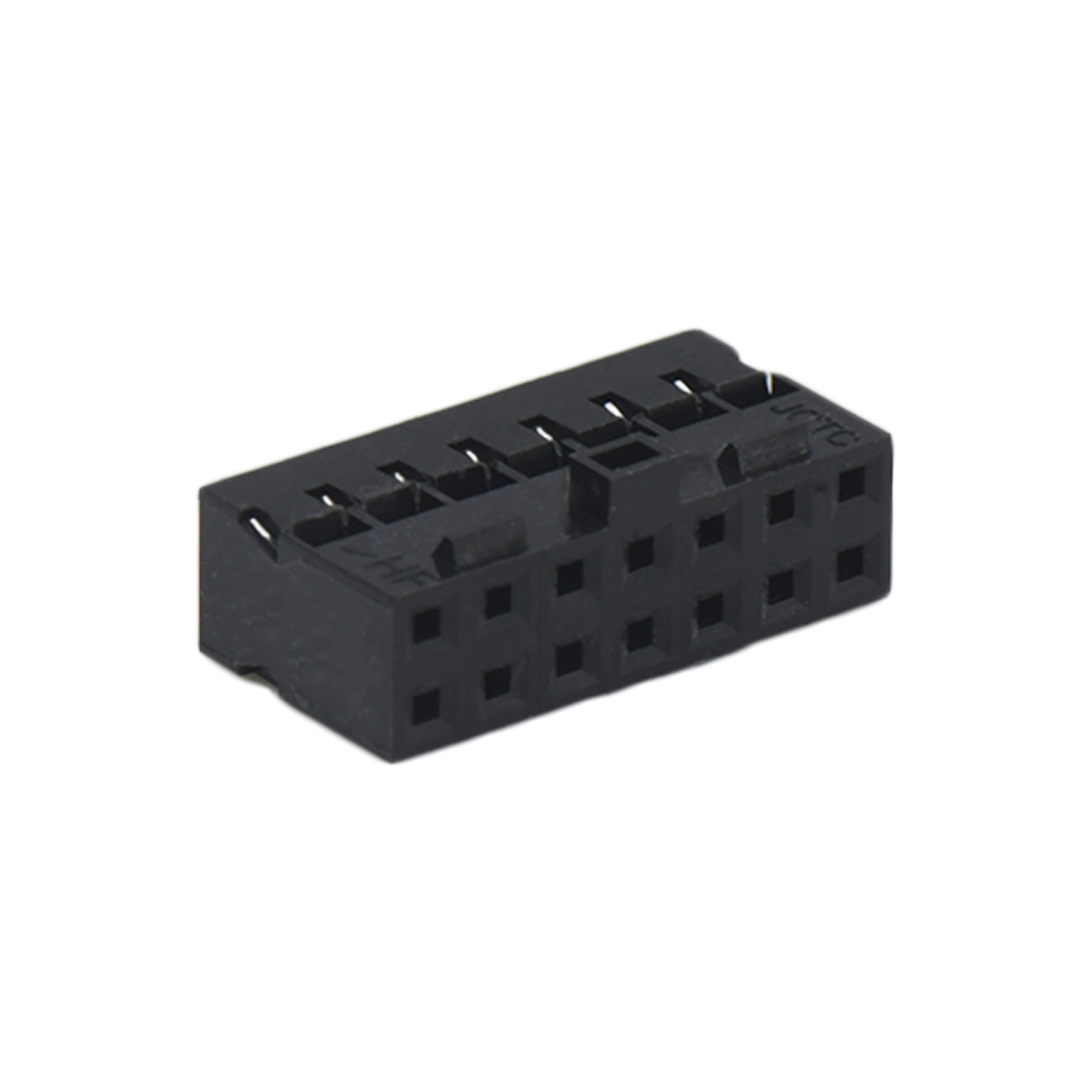 Pitch 2.00mm 双排Housing/带凸台防呆/带卡点 2×7Pin 黑色
