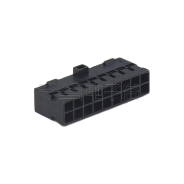 Pitch 2.00mm 双排Housing/带凸台防呆/带卡点 2×9Pin 黑色