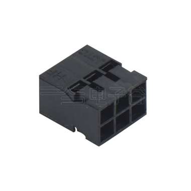 Pitch 2.00mm 双排Housing 2×3Pin 黑色 HF