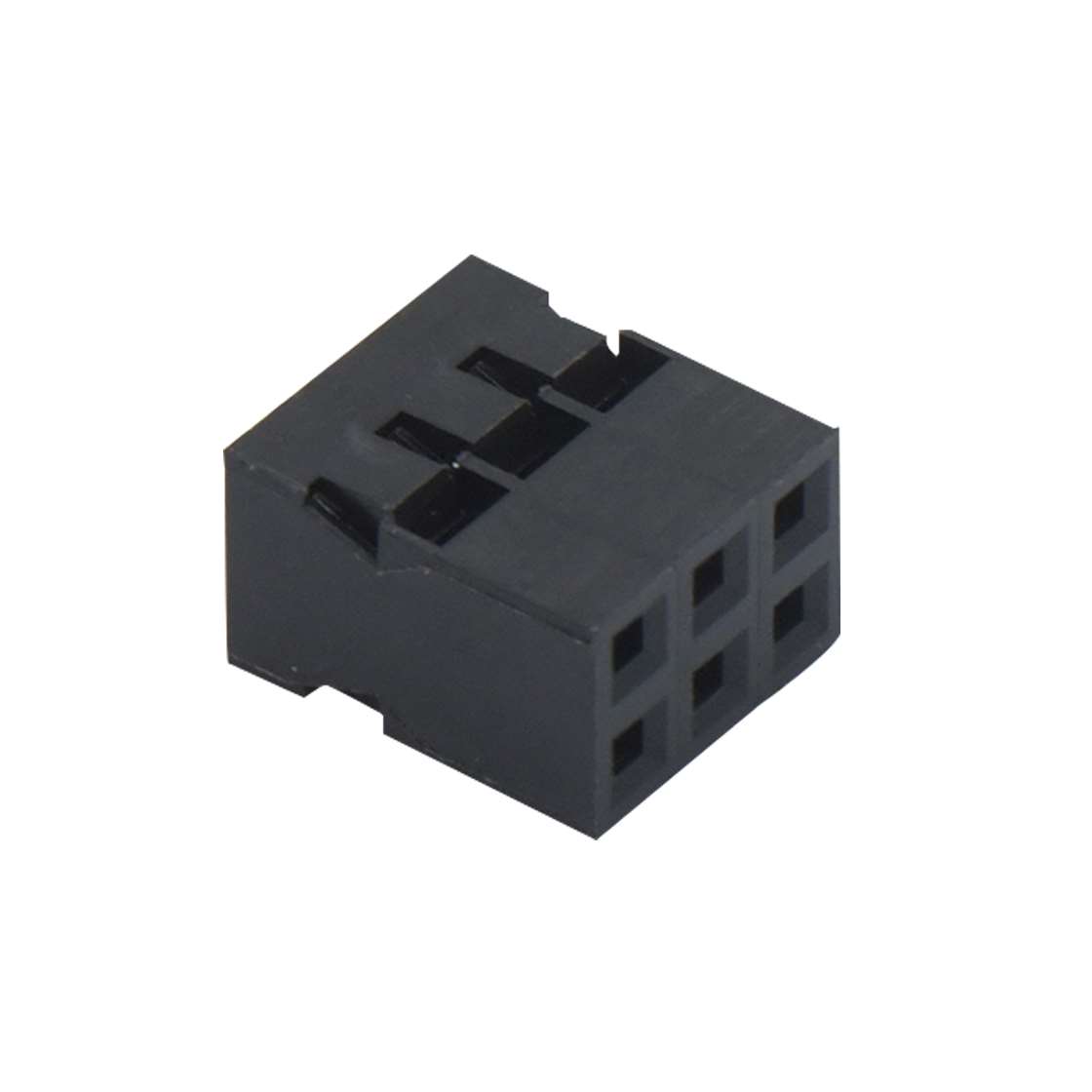 Pitch 2.00mm 双排Housing 2×3Pin 黑色 HF