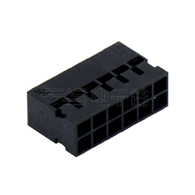 Pitch 2.00mm 双排Housing 2×6Pin 黑色 HF