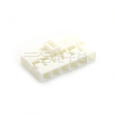 Pitch 2.00mm 单排带卡点Housing 6Pin 白色 HF