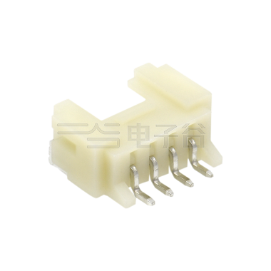 Pitch 2.00mm 90°卧式单排带扣 SMT型 Wafer 4Pin 本色 HF