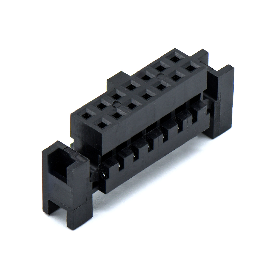 Pitch 2.00 mm 双排带拉环无扣 Housing 2x7Pin 黑色 HF