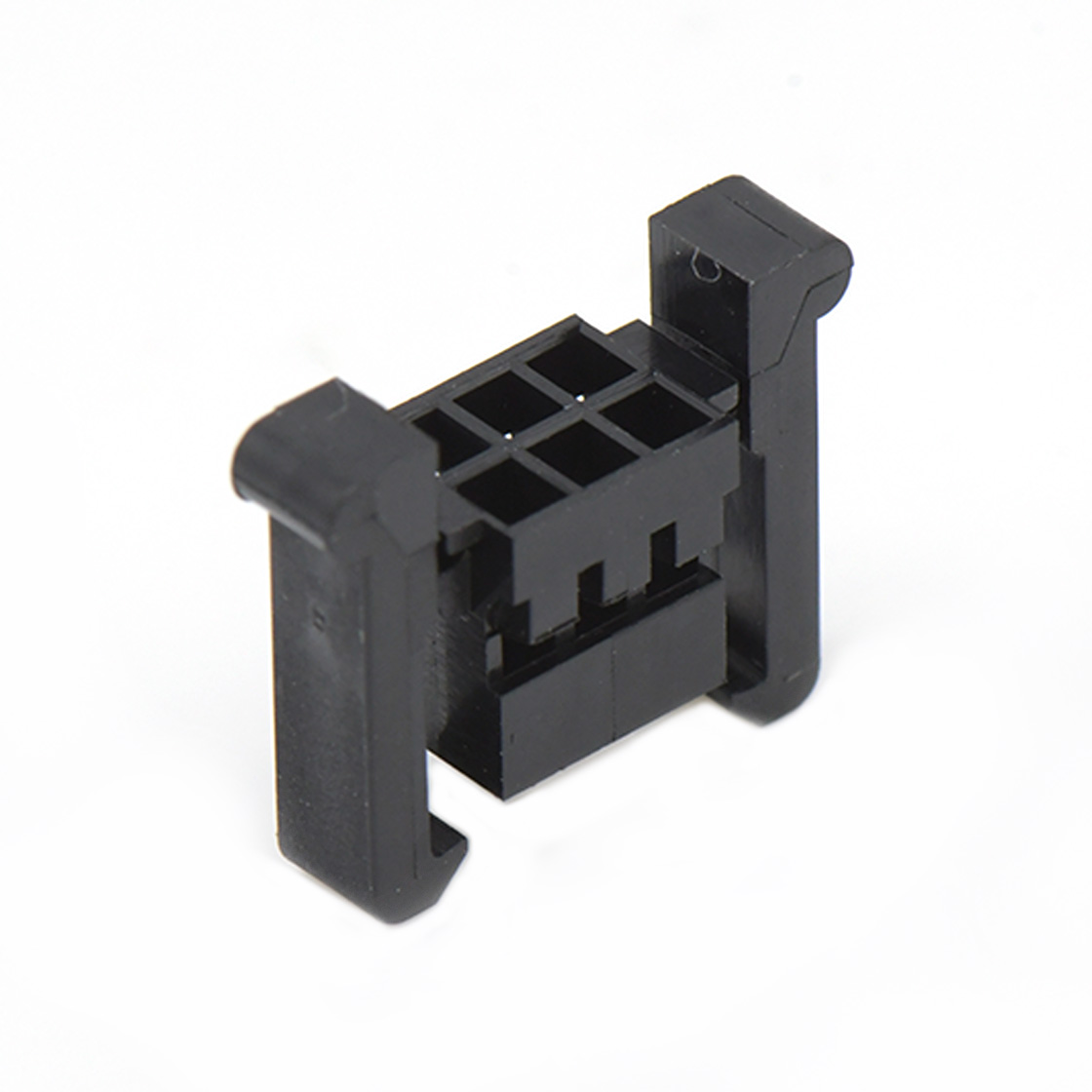 Pitch 2.00 mm 双排双边带扣 Housing 2x3Pin 黑色 HF