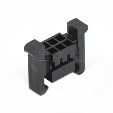 Pitch 2.00 mm 双排双边带扣 Housing 2x3Pin 黑色 HF