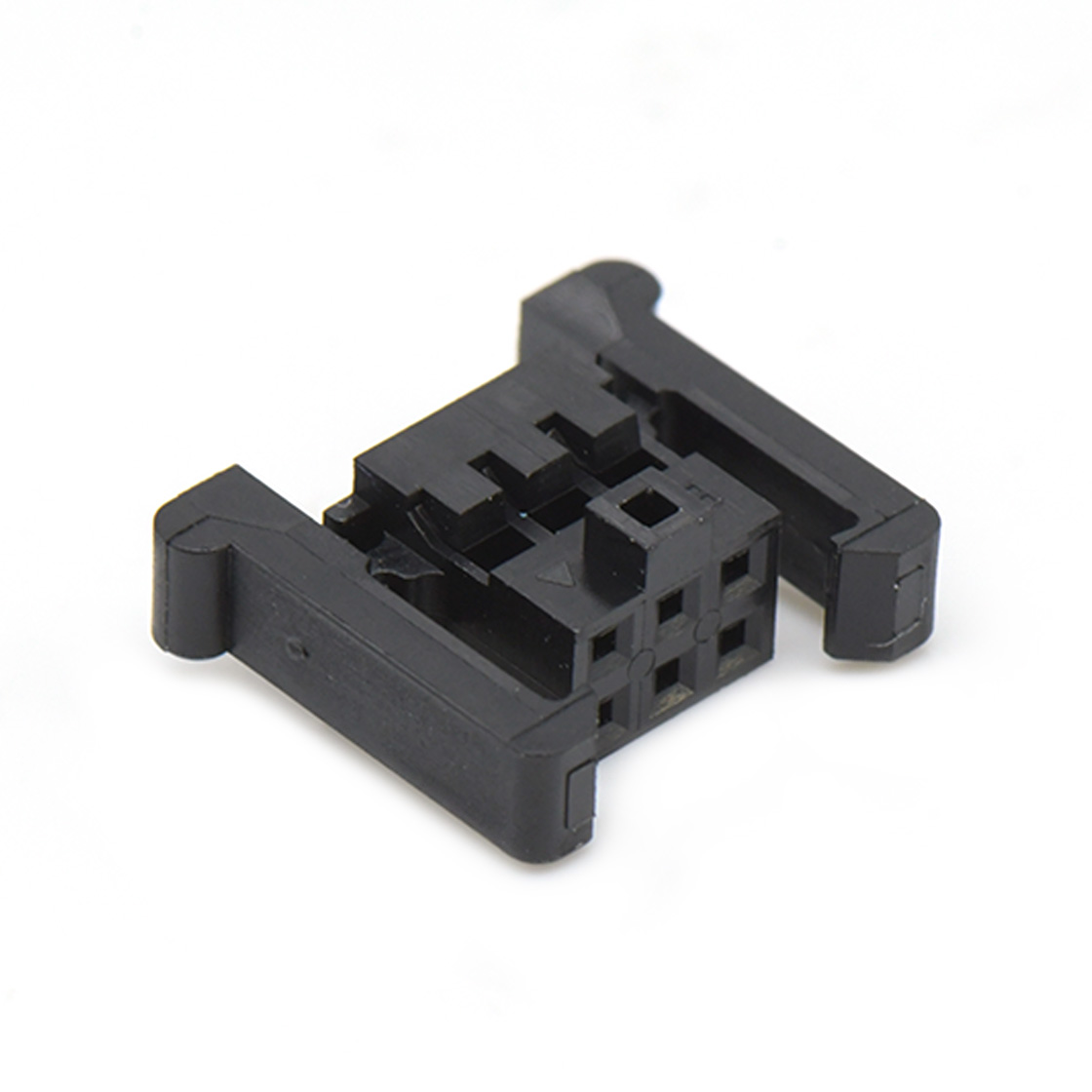 Pitch 2.00 mm 双排双边带扣 Housing 2x3Pin 黑色 HF