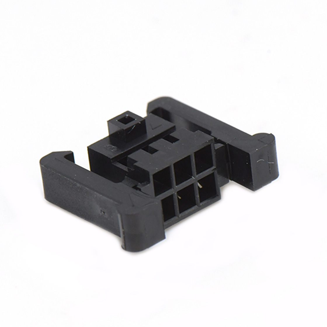 Pitch 2.00 mm 双排双边带扣 Housing 2x3Pin 黑色 HF