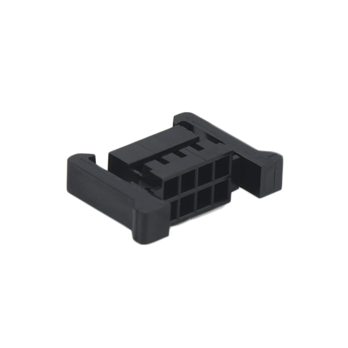 Pitch 2.00 mm 双排双边带扣 Housing 2x3Pin 黑色 HF