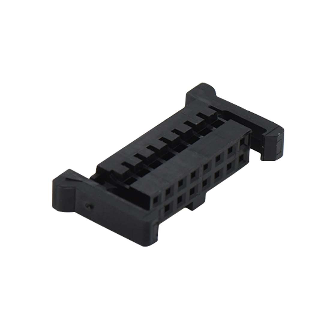 Pitch 2.00 mm 双排双边带扣 Housing 2x8Pin 黑色 HF