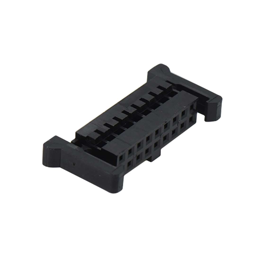 Pitch 2.00 mm 双排双边带扣 Housing 2x9Pin 黑色 HF